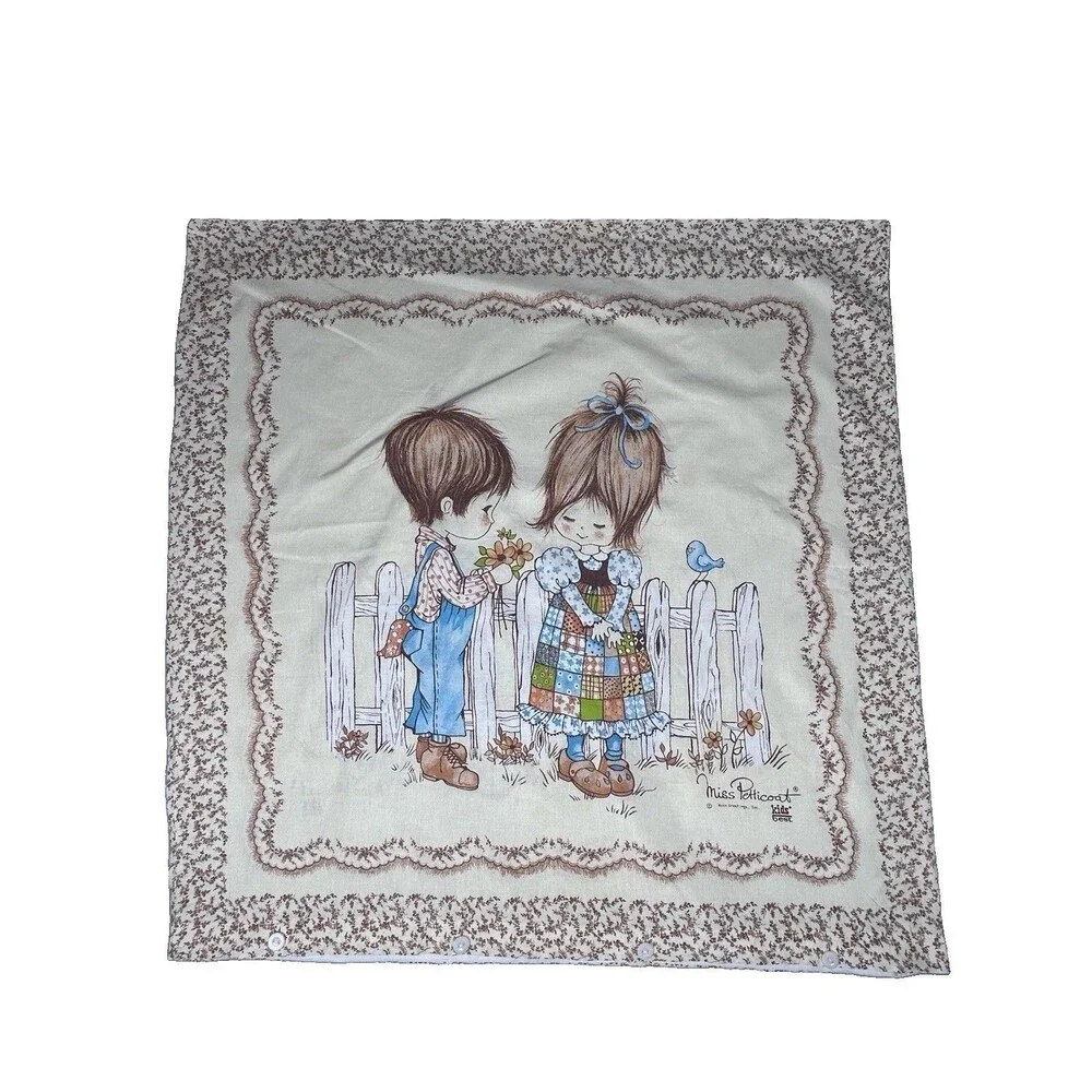 VTG 70's Miss Petticoat Prairie Sunbonnet Core Button Up Pillow Sham